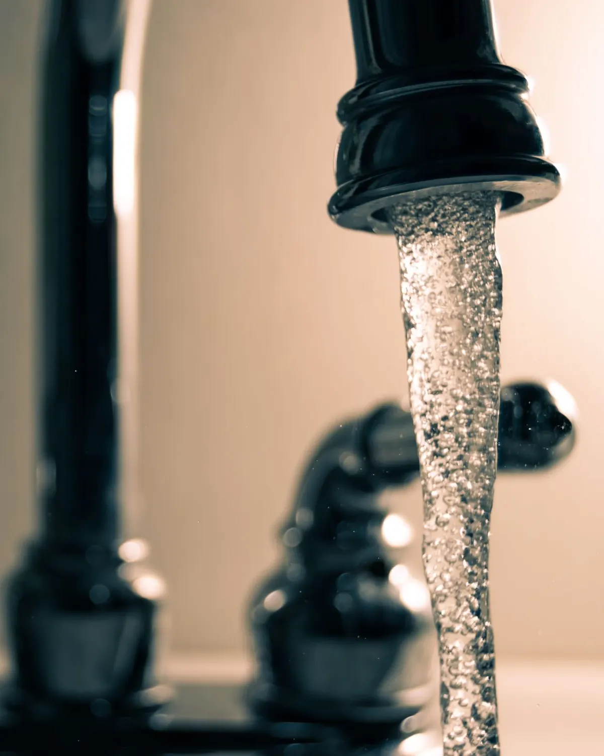 Water treatment equipment being connected under a sink