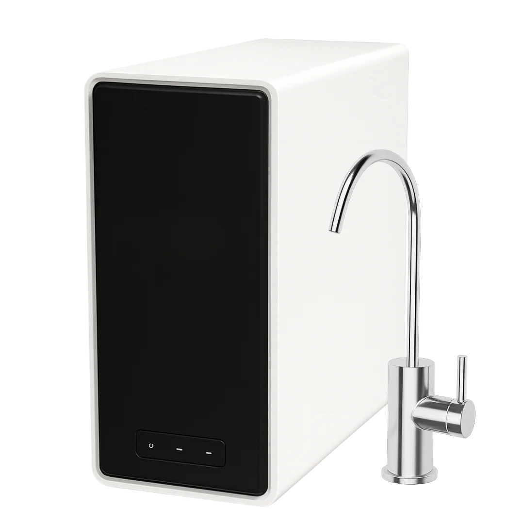 Under sink reverse osmosis drinking water system with its own faucet